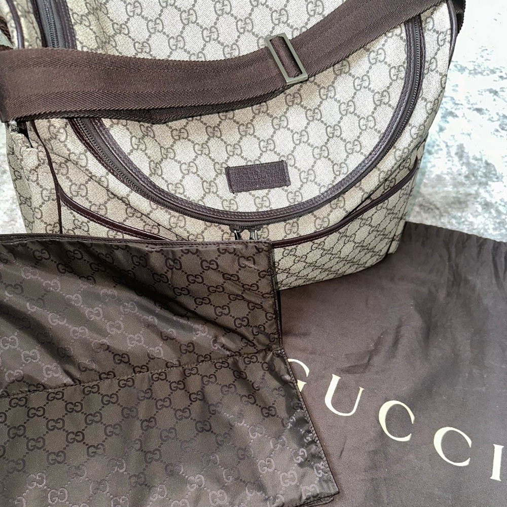 Gucci Brown GG Supreme Coated Canvas Diaper Bag (2019)